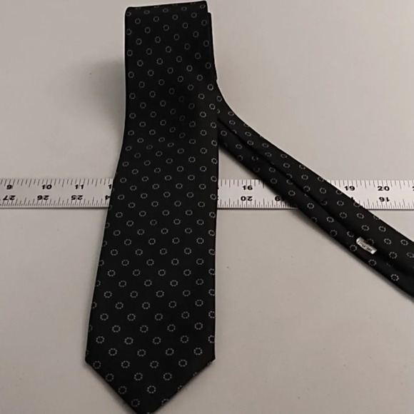 Exrta Long Handsewn Tie Robert Talbott The Shirt Broker Forest Green Navy Tan - Picture 3 of 6